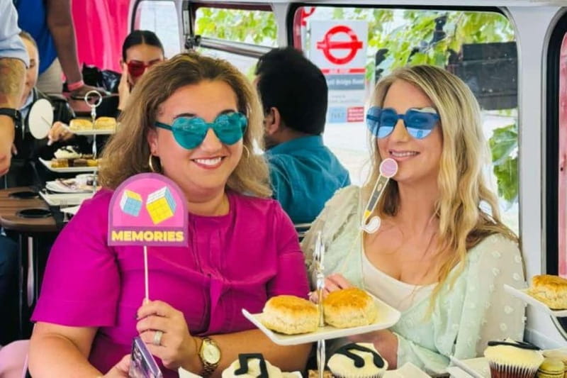 London: "Here We Go Again" Afternoon Tea Bus - What this ABBA afternoon tea bus actually feels like