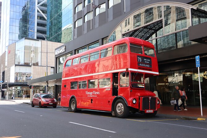 London Routemaster Double Decker Auckland Discovery - Britomart Queens Arcade and the 9:00 am start