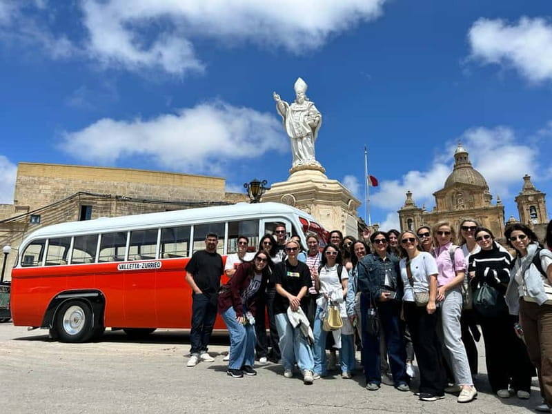 Malta: 5 hr Vintage Bus Tour - Mdina & Blue Grotto inc. food - The five details that shape the day