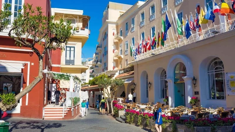 Marina Grande: Guided Capri Island Hop-On Hop-Off Bus Tour - Capri town, the Piazzetta, and the good walking routes