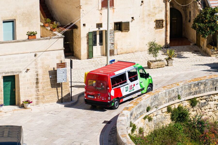 Matera: Open Top Bus Tour with Entrance to Casa Grotta - Sant’Agostino and the descent toward the Sassi