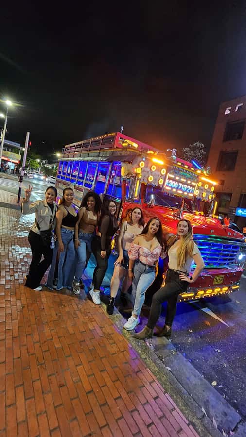 Medellin: Party Bus with DJ & Street Food Tastings - Meeting in El Poblado at Cl. 9 #42-27