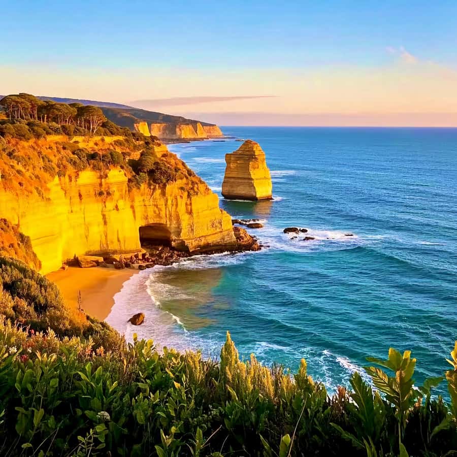 Melbourne Great Ocean Rd Reverse Tour London Bridge Wildlife - London Bridge begins the coastal sightseeing