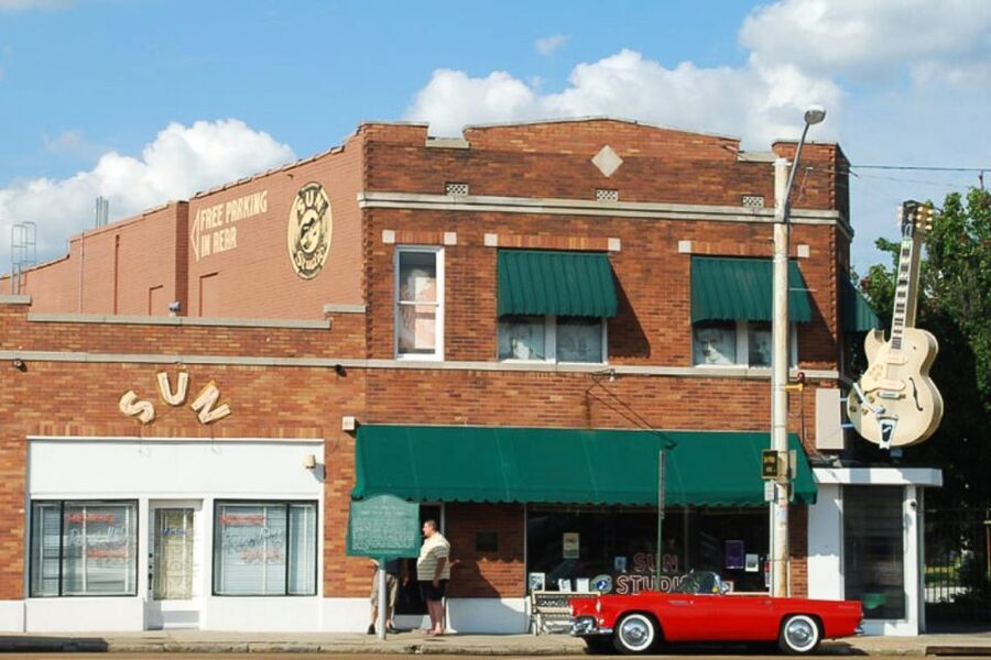 Memphis: Big Mojo Sun Studio + Music History 3-Hour Bus Tour - Downtown Memphis from a musical bus