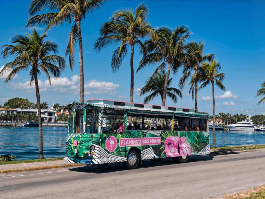 Miami Bus Tour Flamingo Open Air Trolley Bus Tours City Tour - Miami Beach and Ocean Drive, Art Deco from the street