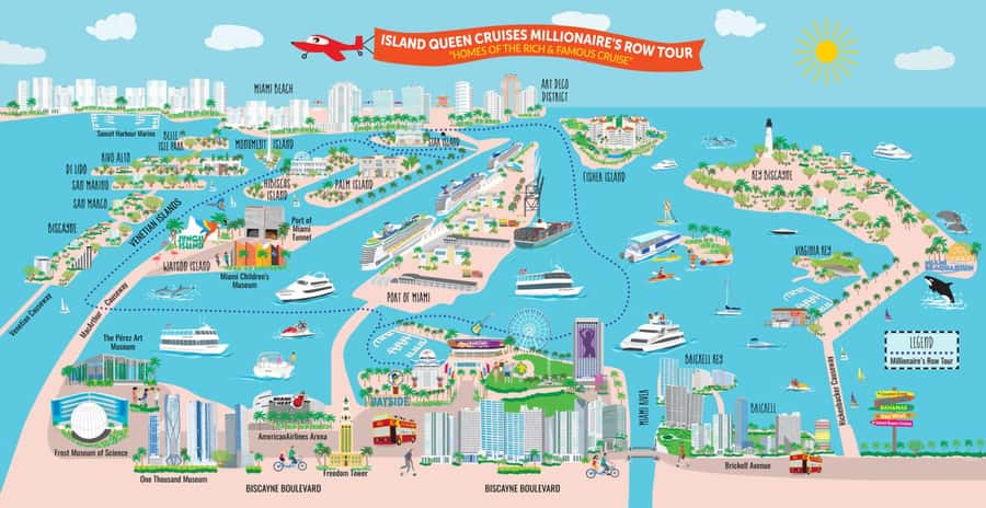 Miami: Everglades Experience, Bay Cruise & Open-Top Bus Tour - Biscayne Bay and Millionaire’s Row from the water