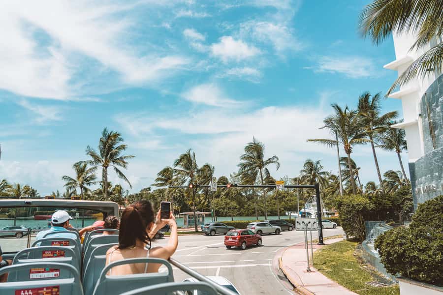 Miami: Hop-on Hop-off Open-top Bus Tour and Optional Cruise - Miami After Dark on the Panoramic Night Tour
