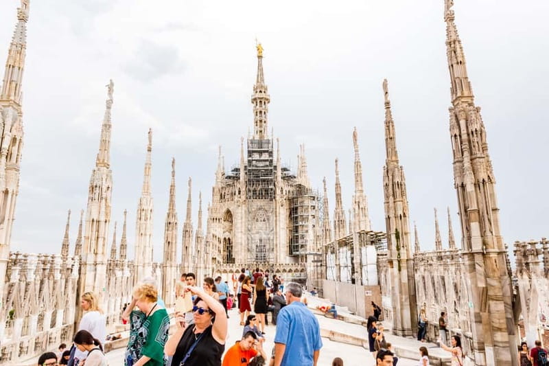 Milan Duomo Rooftops Tour + Optional Hop-on-Hop-off ticket - The elevator to the first terrace