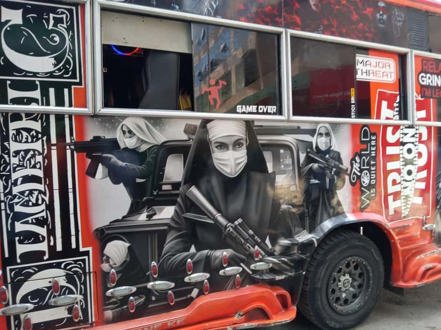 Nairobi: Party bus(matatu) adventure experience - Party matatus on Ngong Road