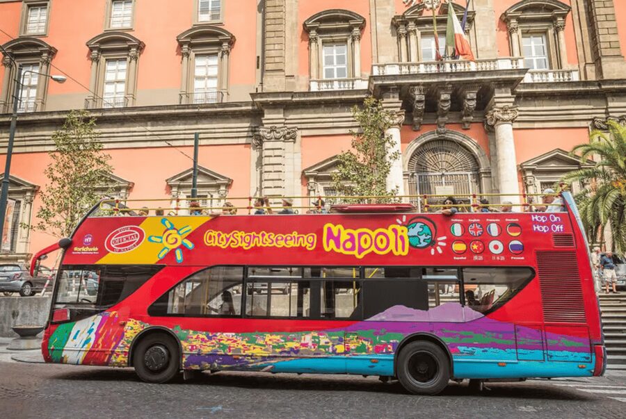 Naples: Hop-On Hop-Off Bus Tour with Train from Salerno - Castel Nuovo and the waterfront side of central Naples