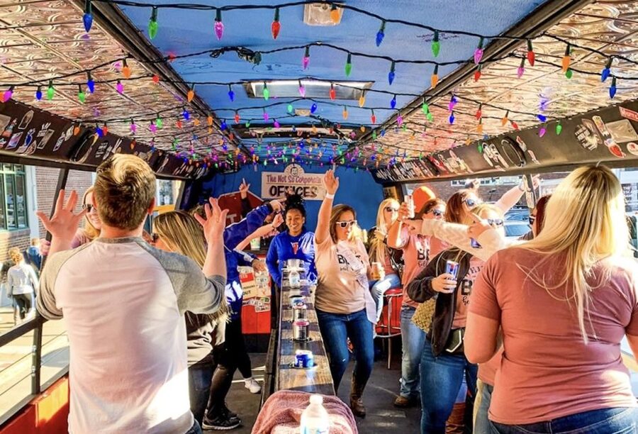Nashville: Party Bus with DJ and Bar - Broadway and Honky Tonk Highway from the bus