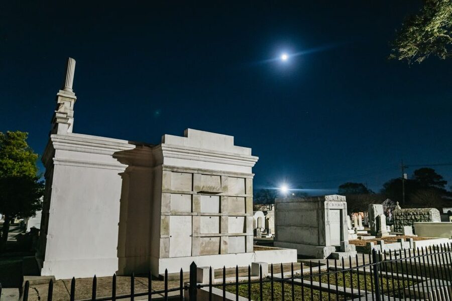 New Orleans: Cemetery Bus Tour At Dark with Exclusive Access - Passing St. Patrick Cemetery No. 1, Mid-City, and St. Louis Cathedral