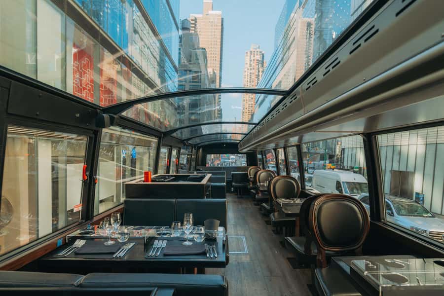 New York City: Bustronome Gourmet Lunch Tour on a Luxury Bus - What the four-course lunch includes
