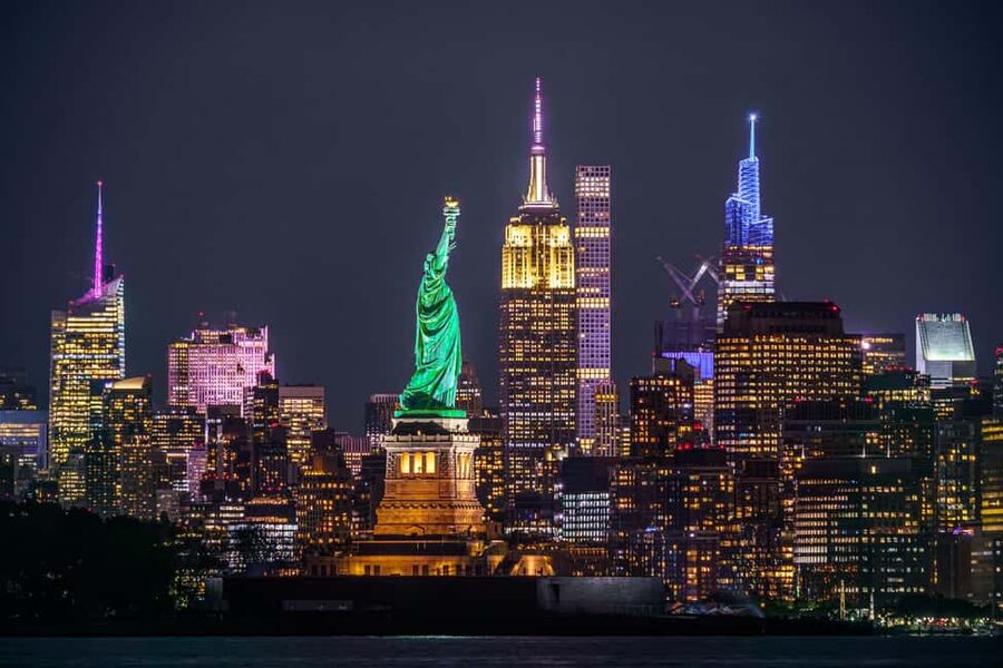 NYC at Night: 3-Hour Luxury Bus Tour of Top Highlights - Starting on Eighth Avenue and heading into Midtown
