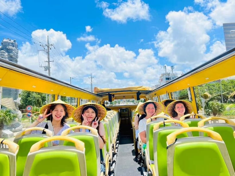 Okinawa: Double-Decker Open Top Bus Tour for Shuri Castle - Finding the red bus near Prefectural Citizens Park