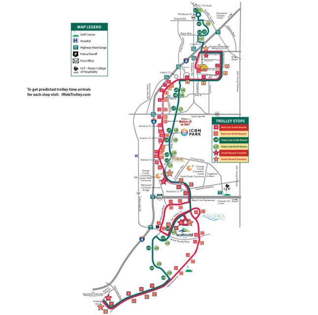 Orlando: I-Ride Trolley Hop-on Hop-off Pass - Riding the Red Line from outlets to SeaWorld