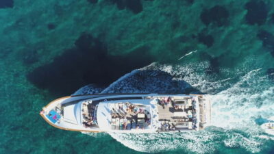 Paphos: Adults Only Cruise with Drinks, Food, Bus, Swim Stop