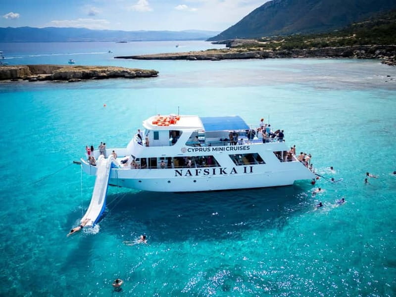 Paphos/Akamas: Blue Lagoon Bus & Boat Tour with Water Slide - Aphrodite’s Baths and the Akamas coast