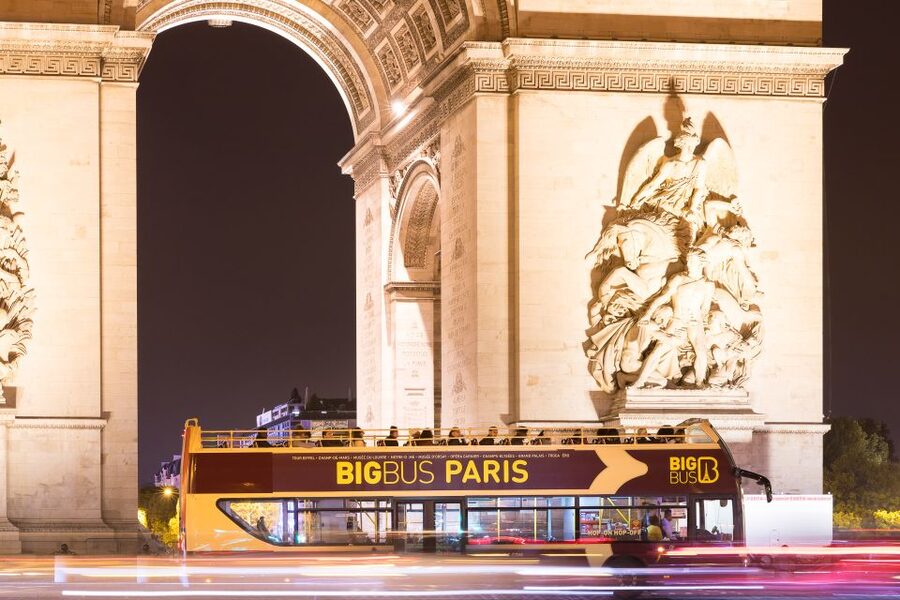 Paris: Big Bus Hop-on Hop-off Tour & Panoramic Night Tour - Along the Champs-Élysées to the Arc de Triomphe