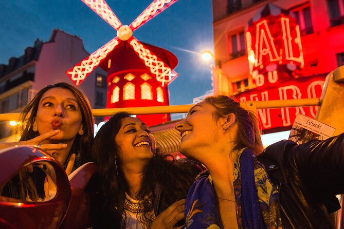 Paris Big Bus Open Top Panoramic Night Tour - Moulin Rouge and the story of Paris cabarets