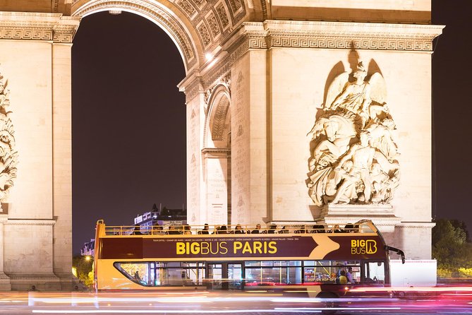 Paris Big Bus Open Top Panoramic Night Tour - The Louvre, Carrousel, and Pont des Arts