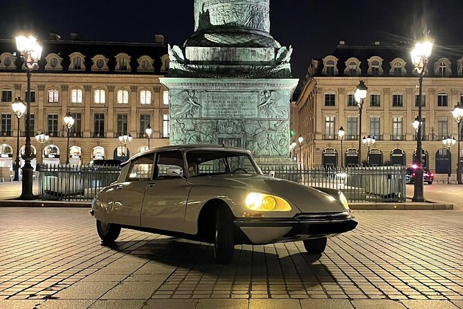 Paris by Night Tour in a Vintage Open-Top French Car Citroën DS - Meeting Benjamin at Place de la Concorde