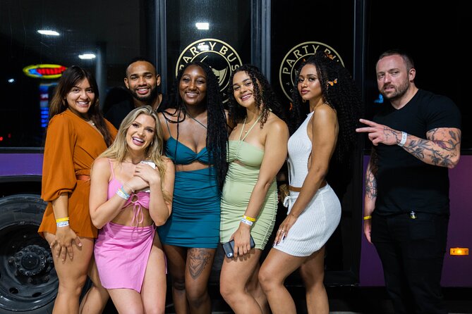 Party Bus Rental - The onboard setup: club lights, cold drinks, and useful comfort