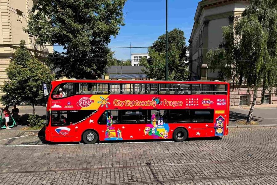 Prague: City Sightseeing HOHO Bus Tour & Optional Boat Tour - Taking the Red Route through the wider city