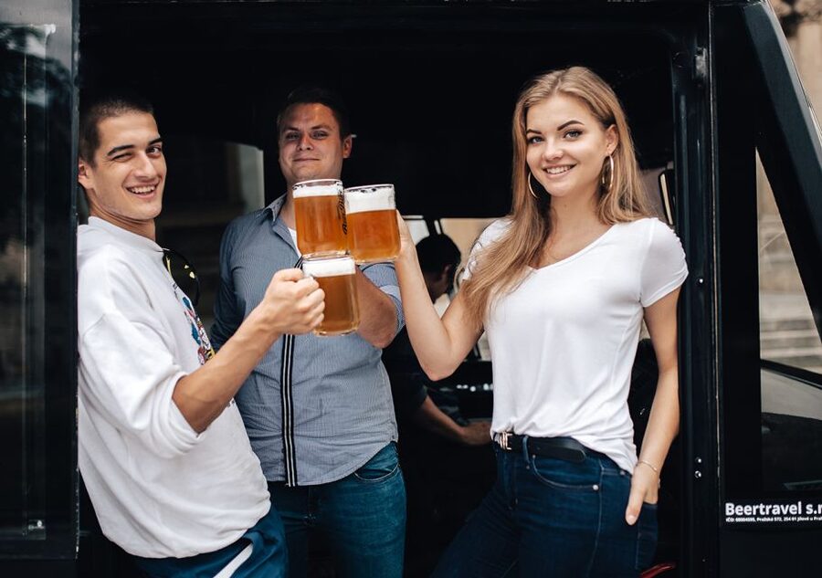 Prague: Party Beer Bus - The Staropramen Brewery visit
