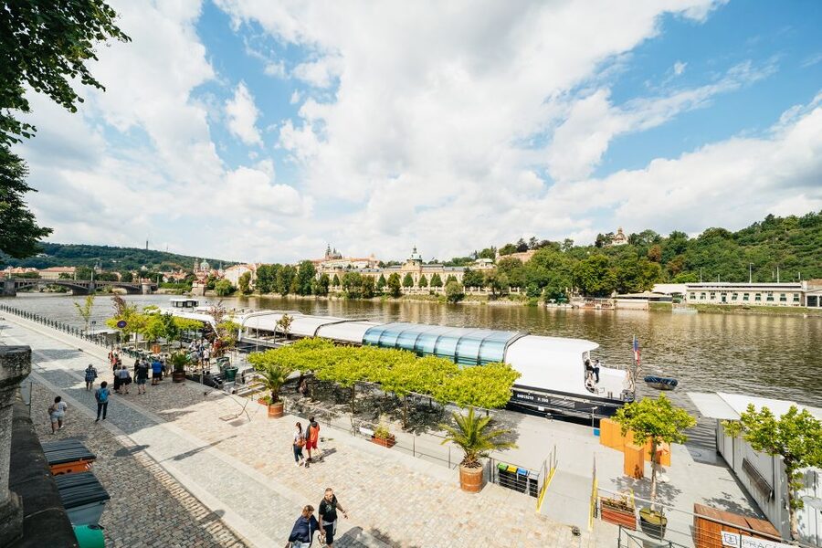 Prague: Vltava River Lunch Cruise in an Open-Top Glass Boat - Boarding at Pier 3A in central Prague