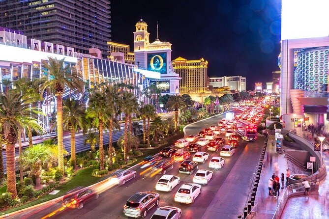 Private Party Bus Tour of the Las Vegas Strip Champagne Toast - The Welcome to Fabulous Las Vegas sign