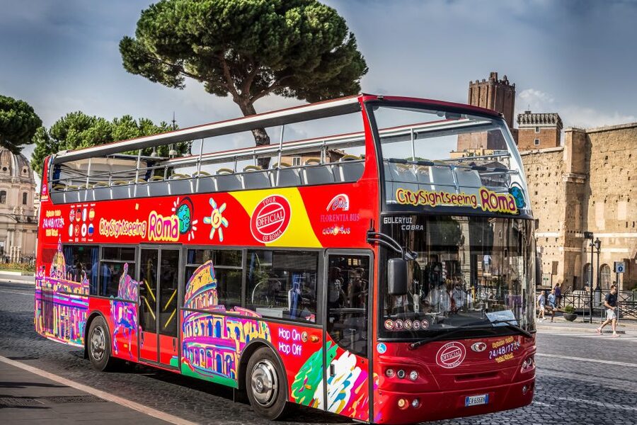 Rome: City Sightseeing Hop-on Hop-off Bus with Audioguide - What the open-top bus is like in practice