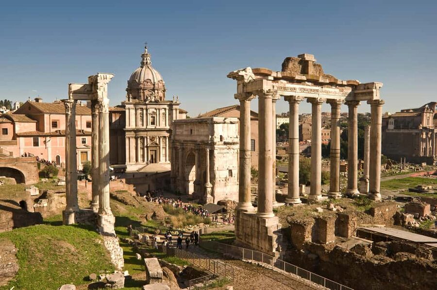 Rome: Colosseum, Roman Forum, Palatine Hill & Hop-on Hop-off - Entering the Colosseum after the ticket handoff