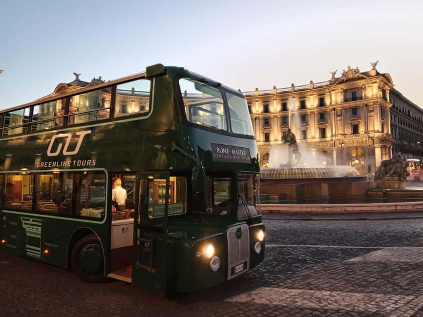 Rome: Nighttime Tour by Open-Top Bus - Piazza della Repubblica and Santa Maria Maggiore