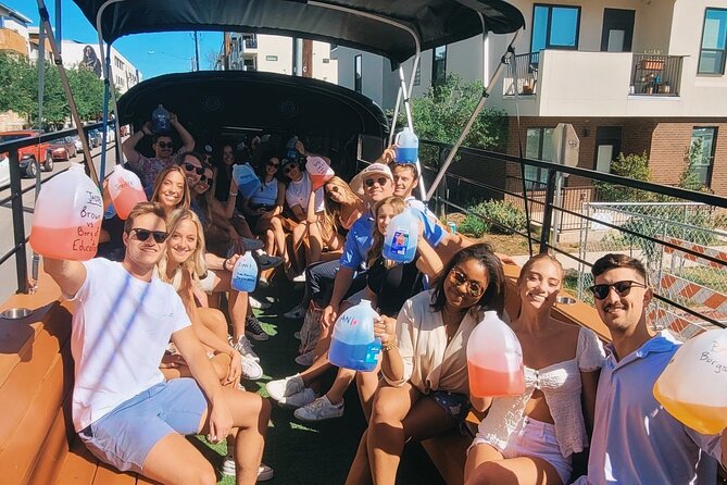 Roofless Party Bus Tour in Downtown Austin - UT Austin and the outdoor side of the city
