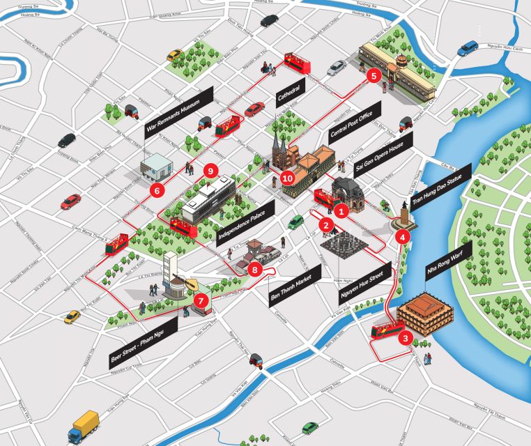 Saigon: City Sightseeing Hop-On Hop-Off Bus Tour - Blue Route: District 5, markets, and pagodas