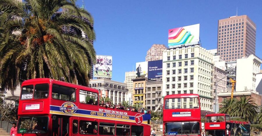 San Francisco: Hop-On Hop-Off Deluxe Bus Tour with 20 Stops - Stops 1 to 5: downtown, Chinatown, and the bay