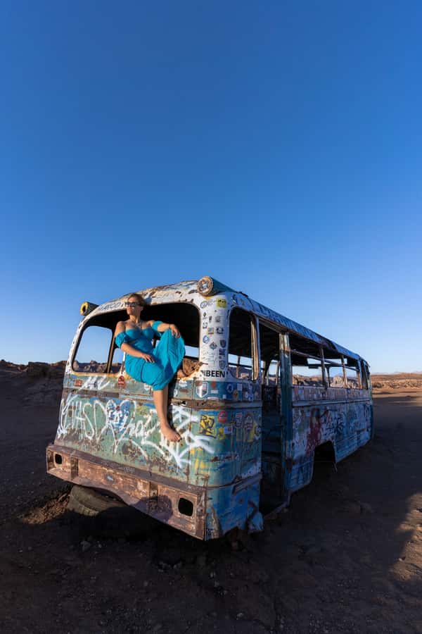 San Pedro de Atacama: Vallecito + Magic Bus - The abandoned Magic Bus is the memorable finale