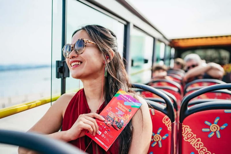 Santander: City Sightseeing Hop-On Hop-Off Bus Tour & Train - Parque de las Llamas, the ferry station, and the cathedral