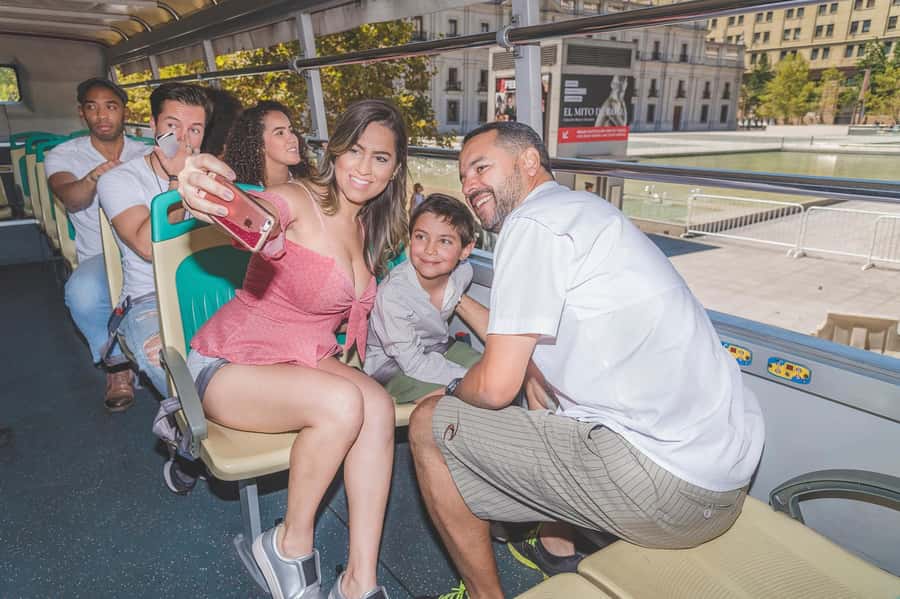 Santiago: Hop-on Hop-off Bus Day Ticket with Audio Guide - Pause at Aviation Plaza beside the Mapocho River