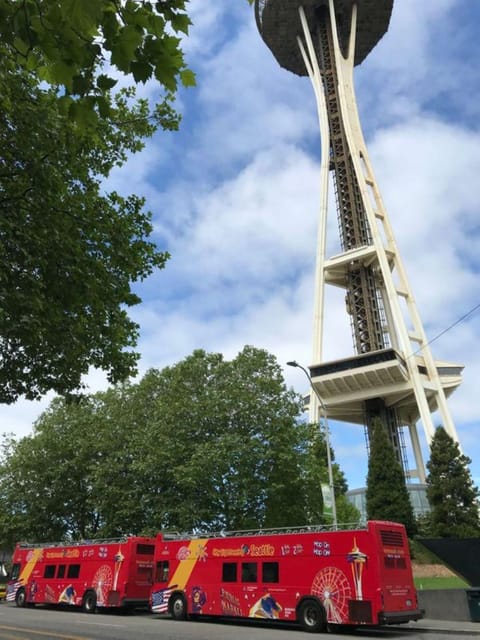 Seattle: Hop-on Hop-off Bus Tour and Sky View Observatory - Pike Place Market is best handled with time off the bus