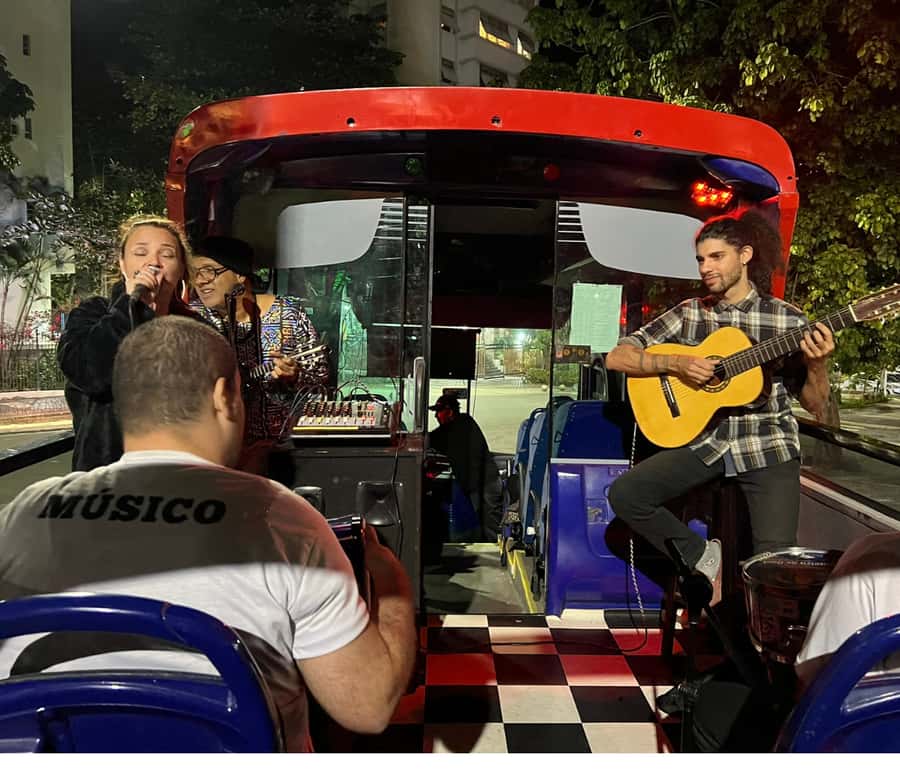 Skyline Night Tour Rio de Janeiro - Panoramic City Tour Rio Samba Bus - The bar is handy, but budget for extras