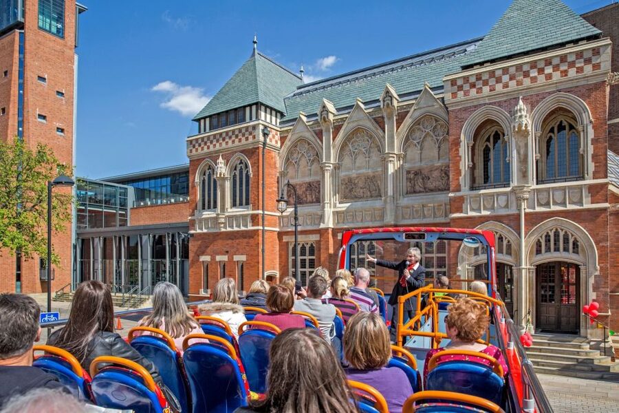 Stratford-upon-Avon:City Sightseeing Hop-On Hop-Off Bus Tour - Stops 2 and 3: The River Avon, theatre, church, and grave