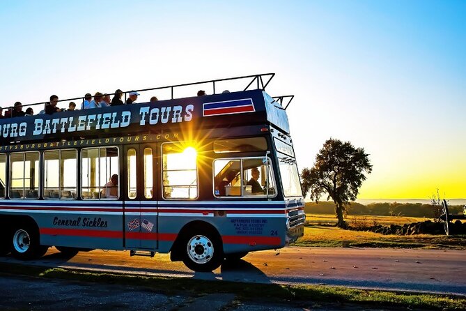 Sunset Double Decker Bus Tour in Gettysburg - From 778 Baltimore Street into the battlefield