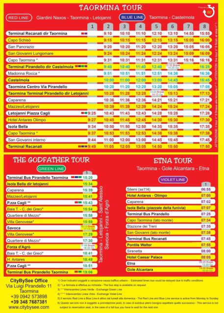 Taormina: Hop-On Hop-Off Green Line Godfather Bus Tour - Why this tour works from Taormina