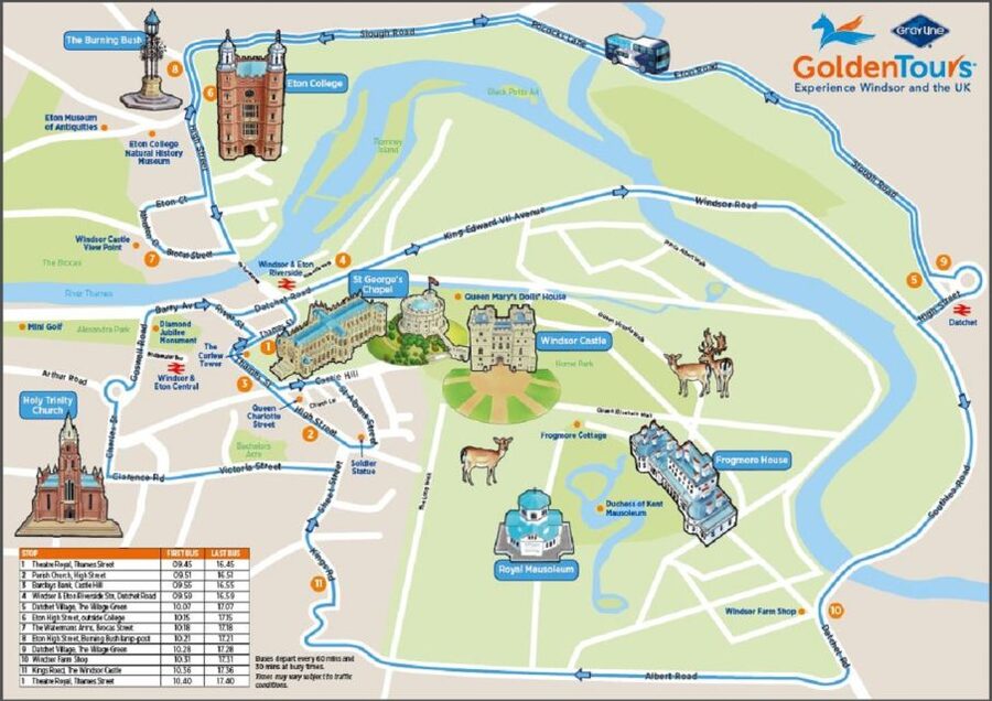 Windsor: Golden Tours Open Top Hop-on Hop-off Bus Tour - Starting at Theatre Road or joining at another stop